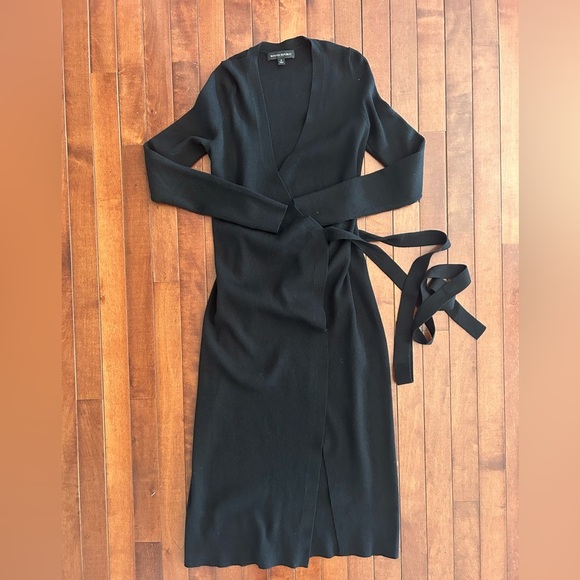 Banana Republic Women's Long Black Ribbed Sweater Wrap Size Small - Picture 1 of 12